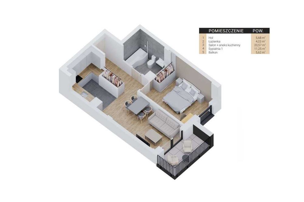 Nowe 2-pokojowe Mieszkanie + Garaż Apartamenty Andersa, KROSNO