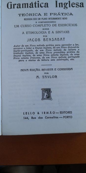 Gramática Inglesa - Lello e Irmão