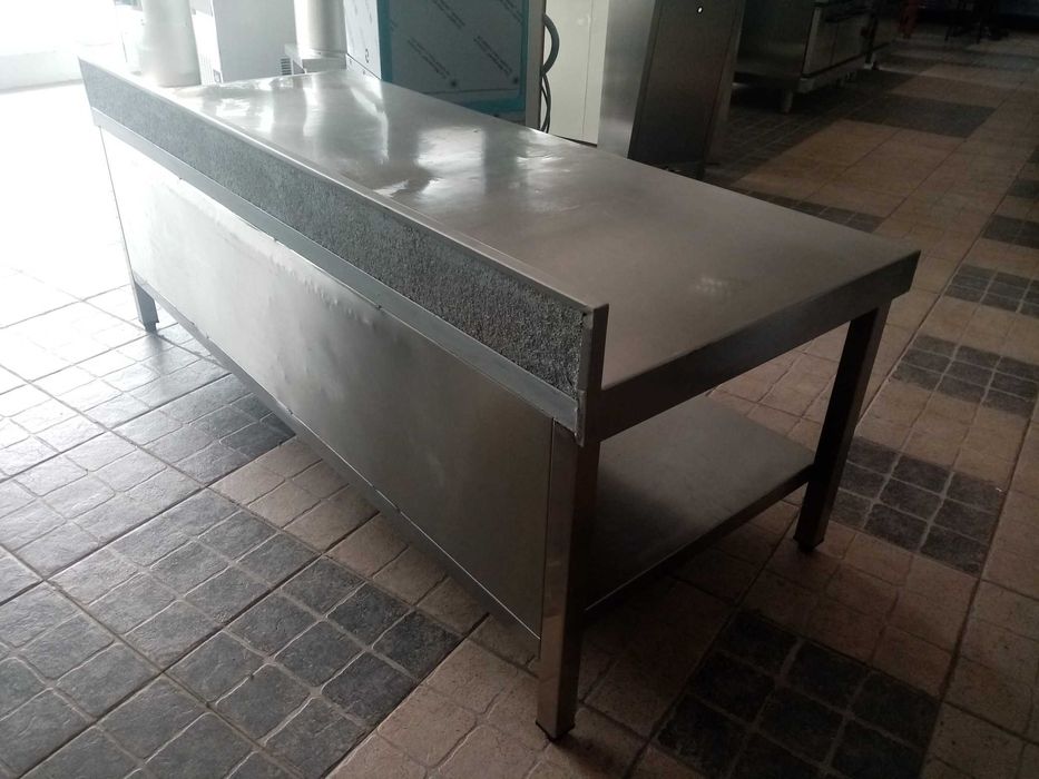 ACM1446 - Bancada de Apoio em Inox Baixa - Usada