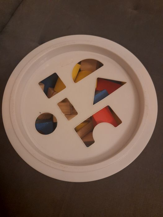 Klocki drewniane pudełko-sorter