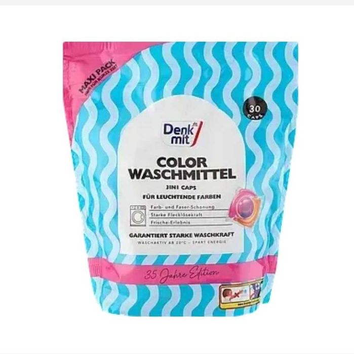 Новинка! Denkmit Капсули для прання кольорових речей 30 шт