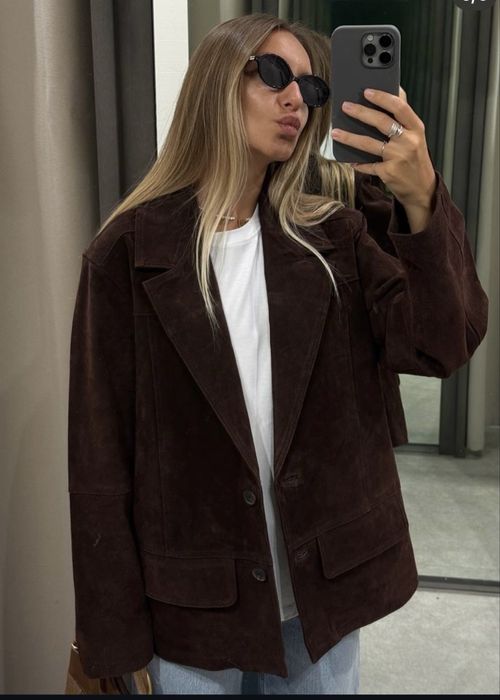 Замшевий піджак Zara
