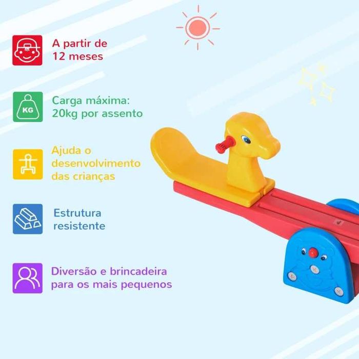 Baloiço Infantil em Forma de Girafa para Interior e Exterior (NOVO)
