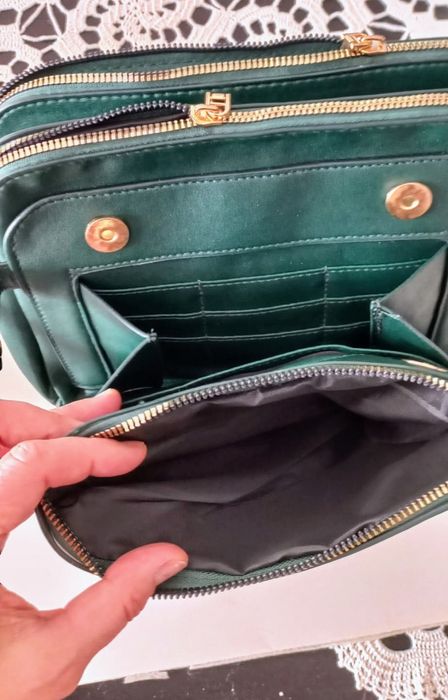 Nowa ciemnozielona torebka