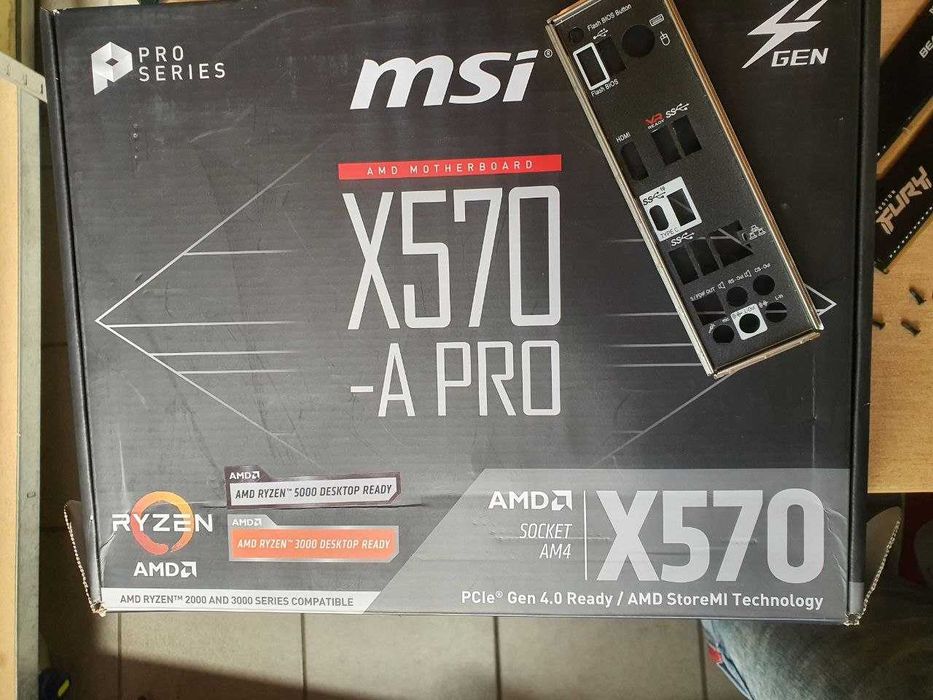 Материнская плата sAM4 MSI X570A-Pro в отличном состоянии.