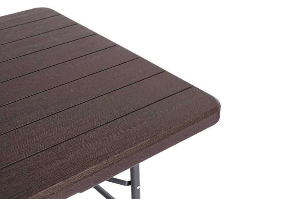 STÓŁ CATERINGOWY / bankietowy składany brązowy - 180 cm - DESKA