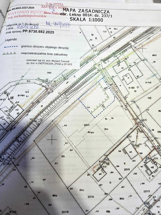 Działka 980m2 ** ŁEKNO ** Przy drodze nr 11 ** Z warunkami zabudowy