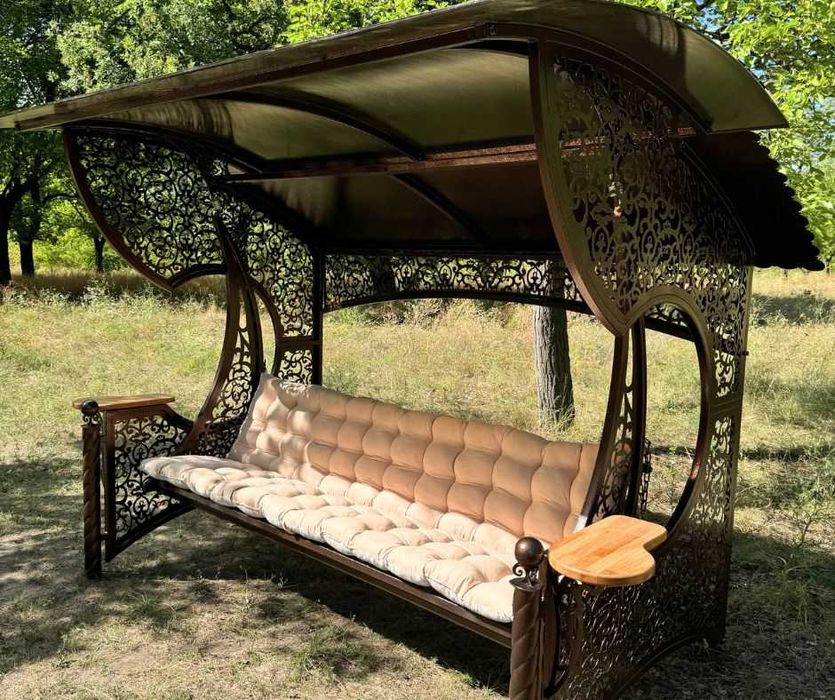 Садовые качели / Гойдалки для саду "Емір" (з м'якою частиною)
