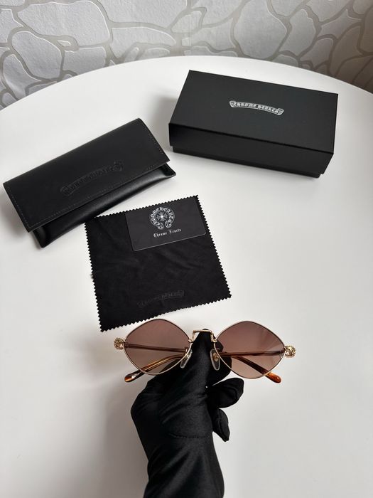 Окуляри Chrome Hearts хром