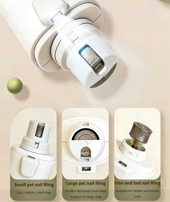 Електрична машинка для підпилювання та стрижки кігтів для кота