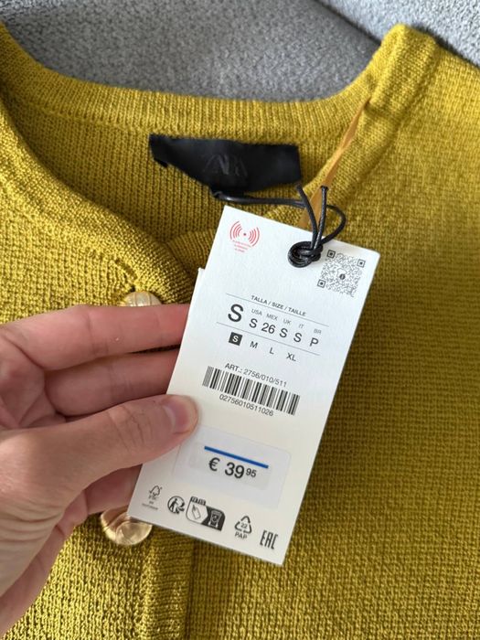 Твідовий костюм ZARA спідниця кардиган  жіночий