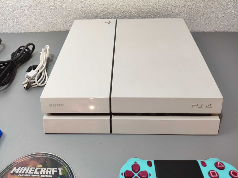 Playstation 4 Branca Com Jogo