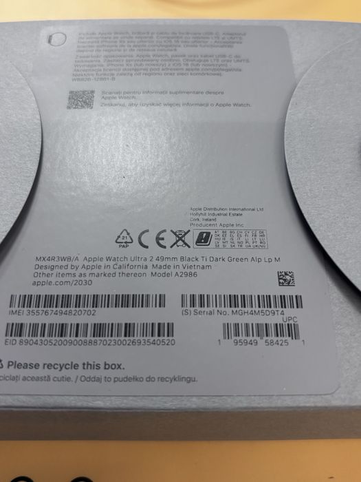 Apple Watch Ultra 2 49mm. Black Titanium (Bat.99%) Gwarancja! HALOgsm