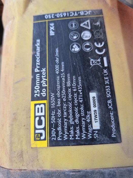 JCB przecinarka do glazury