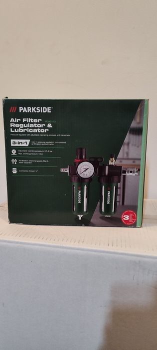 Parkside wkrętak udarowy PDSS 310 C6 + regulator ciśnienia PDWE 8 B2