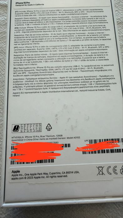 Iphone 15 Pro 128GB blue titanium