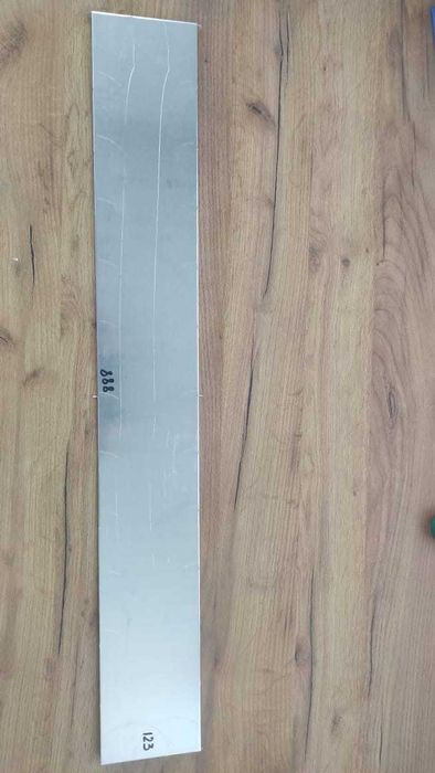 Лист алюмінієвий 1050 Н24. Товщина 4.0мм. Розміри 88.8 см * 12.3 см