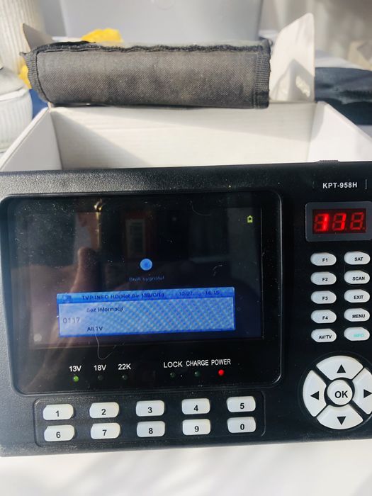 KPT-958H/S2 ustawianie satelity Monitor MPGE4 DVB-S 4.3 Cal