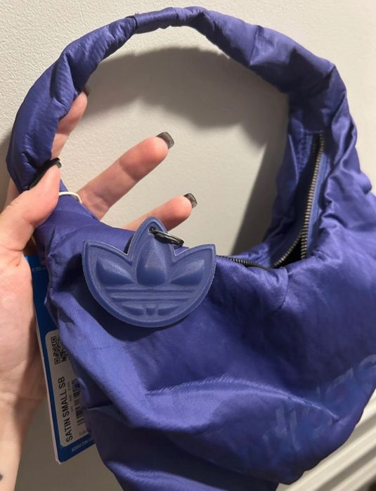 Nowa Adidas torebka do ręki fluo fiolet lata 80te