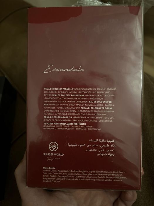 Perfume Escandale – Sunset World (Equivalência)