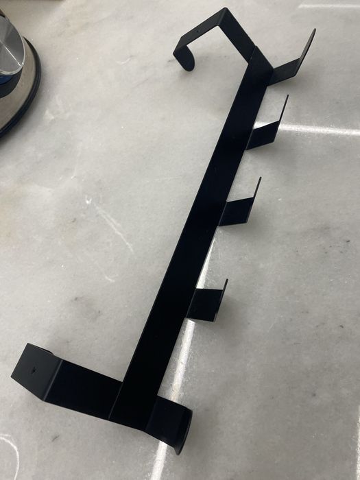 Cabide para porta ferro preto