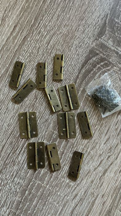 Мини петли для шкатулок, ящиков, мебели 12шт