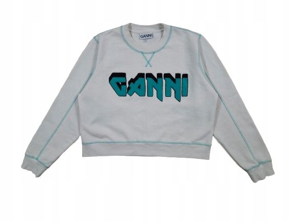 GANNI Isoli Rock sweatshirt Bluza Damska Logowana r. L