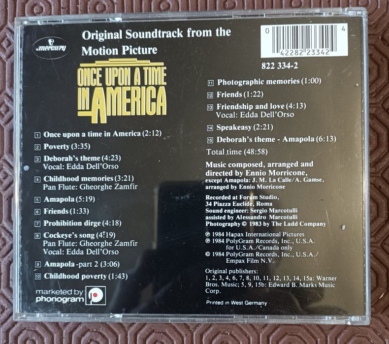 CD - Once Upon a Time in América