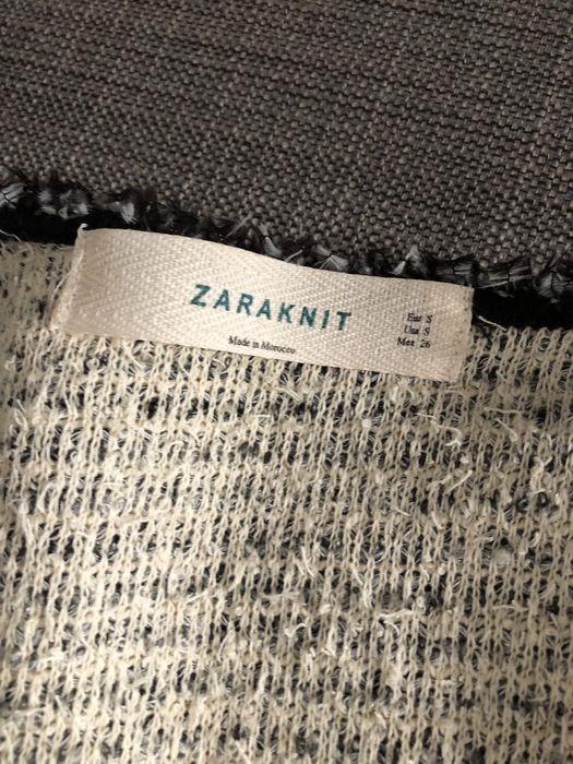 Jaqueta de malha com glitter nos ombros, Zara, tamanho S