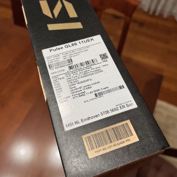 Portatil Gaming MSI RTX 3060 I7