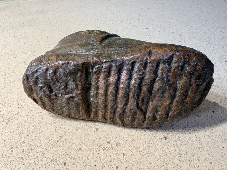 Antigo sapatinho de Criança / bebé com cobertura em metal