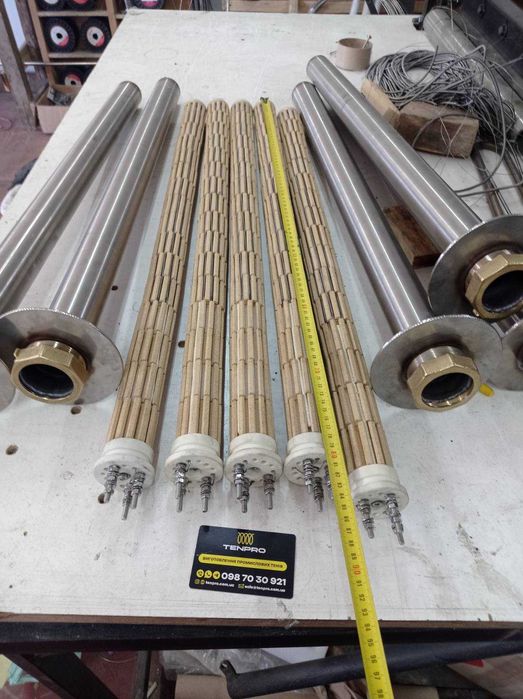 Сухий тен керамічний з колбою для промислового обладнання. ТенПро