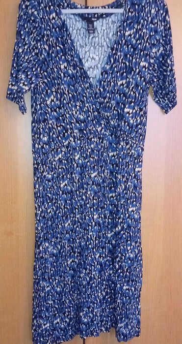 Sukienka kopertowa niebieska H&M 44 46