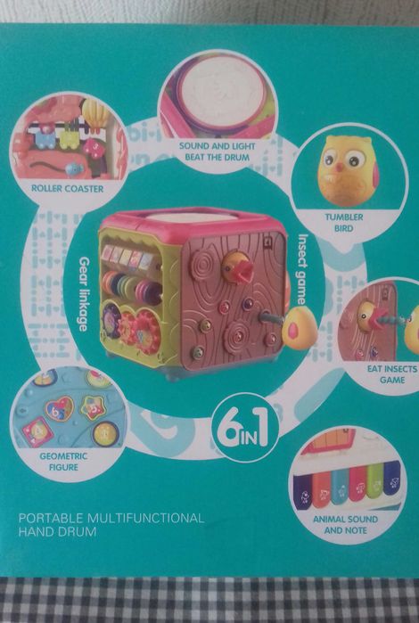 Ігровий центр(6*1), ЛОГІЧНИЙ КУБ 648А-58 СВІТЛО ,ЗВУКИ(1+)