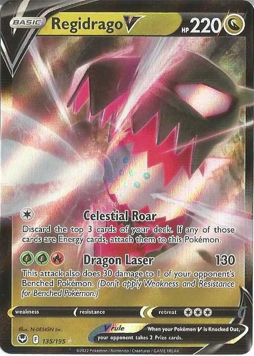 Karta POKEMON Regidrago V (SIT 135) Silver Tempest HOLO