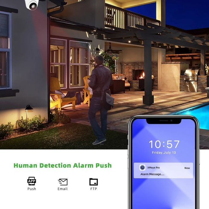 Камера видеонаблюдения  8mp./2.8mm /PoE/ микрофон/LED подсветка