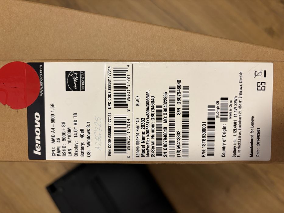 Laptop Lenovo IdeaPad Flex 14D czarny