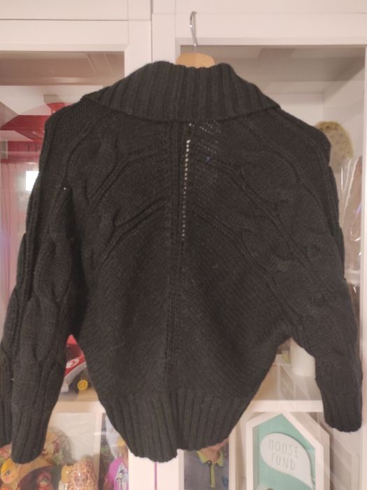 Bolerko sweter XS czarny