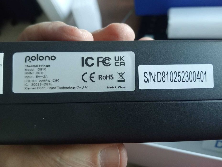 Impressora Térmica POLONO D810 – NOVA –S/N D810252300401 + Card Reader