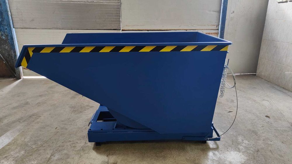 Duży Kontener Samowyładowczy TK 1100 (1100L) Koleba na Wózek Widłowy