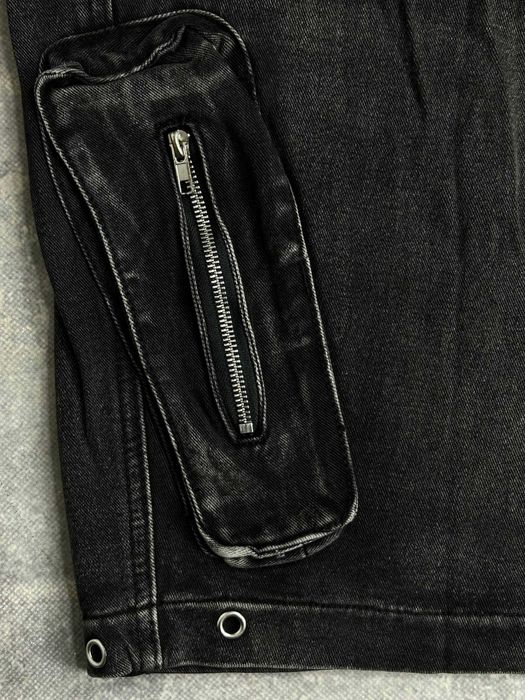 Cargo jeans baggy faded archive opium джинси широкі карго чорні S M L
