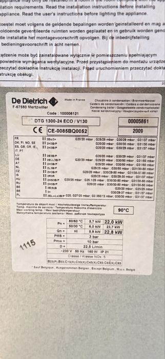De Dietrich Ecodens DTG 1300-24 Eco !