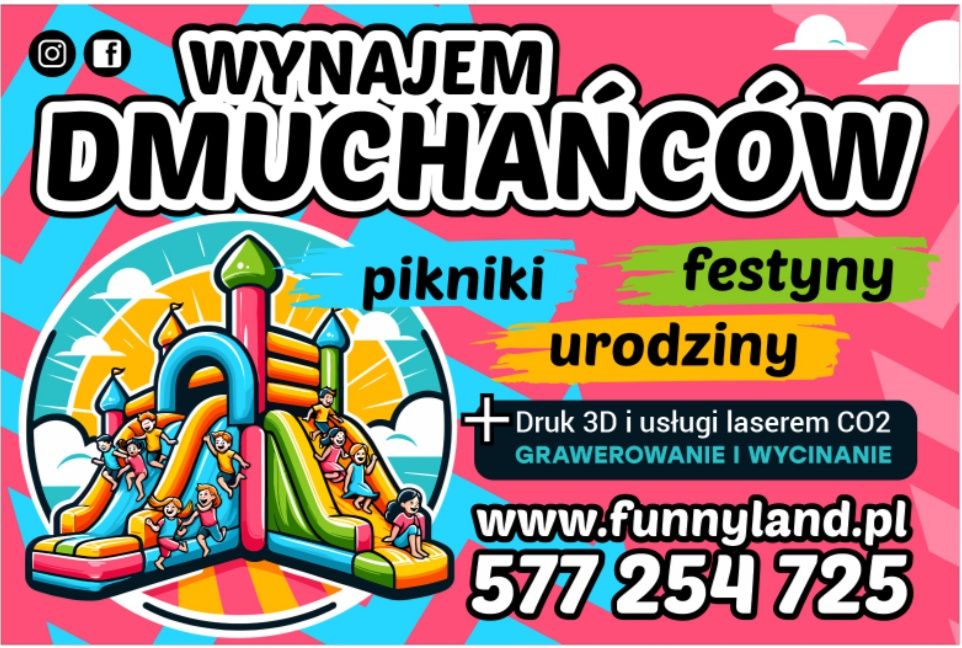 Wynajem zjeżdżalni dmuchańców