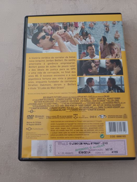 DVD o lobo de wall street