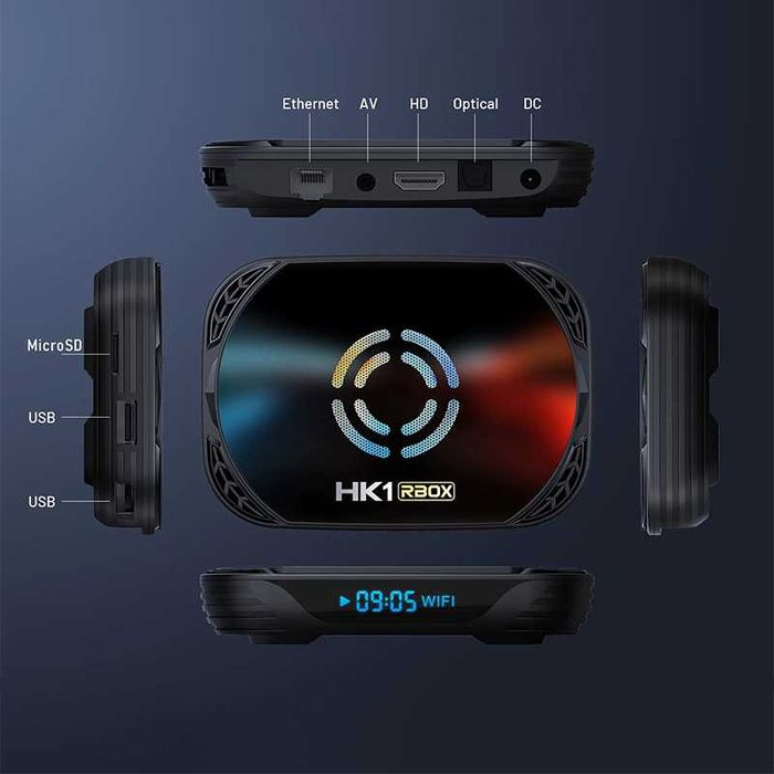Смарт ТВ приставка HK1 RBOX X50 4/128 Гб Smart TV Box Android 14
