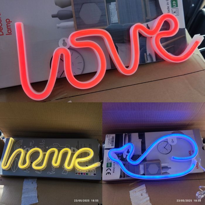 Neon led usb pilhas hello