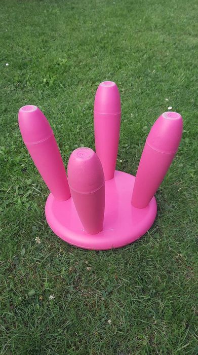 Stołek taboret dziecięcy różowy MAMMUT IKEA dom ogród