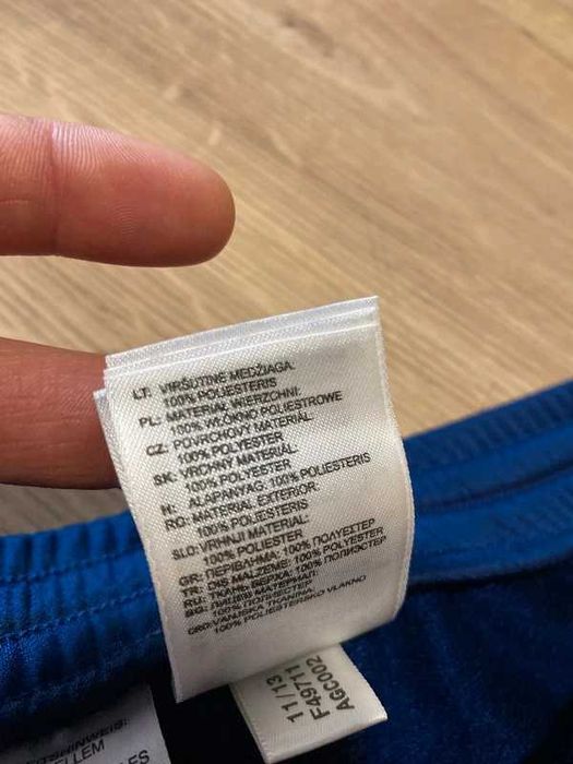 Spodnie dresowe sportowe Adidas navy granatowy jogger sport haft logo