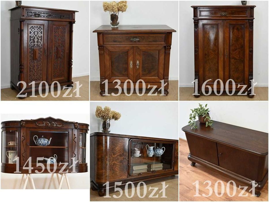 szafki antyki stare meble po renowacji