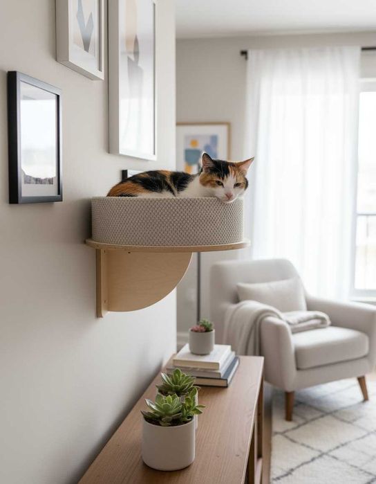 Legowisko z rozetą 45cm drapak dla kota